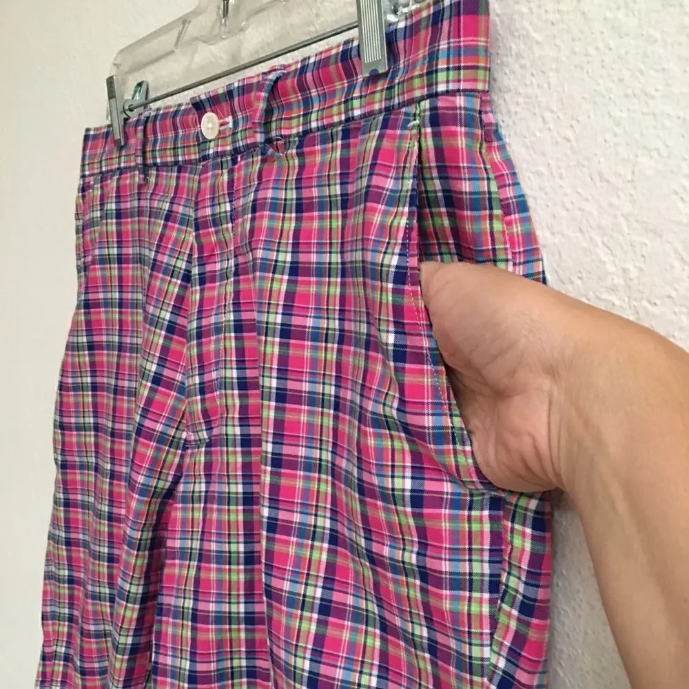 ‎Polo Golf Ralph Lauren pink plaid shorts 34*